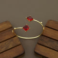 Falisa Dual Diamond Golden Ball + Circle Bangle | Yavira Jewelry