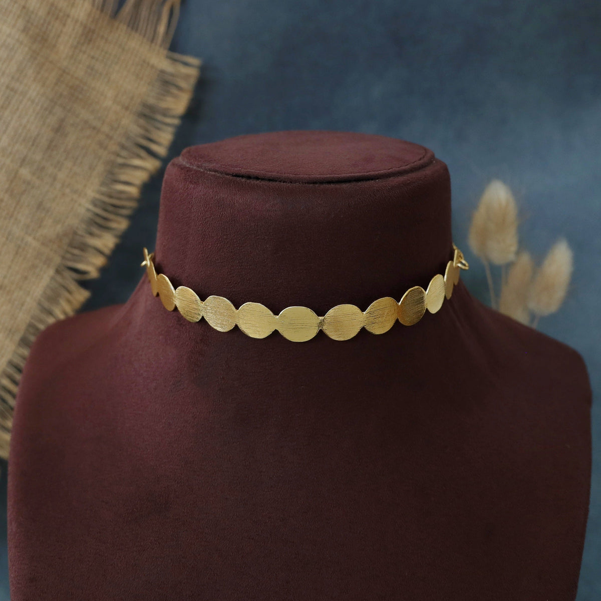 Golden Coin Half Neck Cuff | Yavira Jewelry
