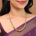 Mahalakshmi Golden Ball Long Neckpiece | Yavira Jewelry