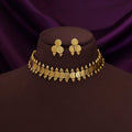 Charumathi Kashi Devi Golden Ball Choker With Earring | Yavira Jewelry