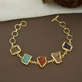 Multicolour Earthlike Raw Stone Bracelet | Yavira Jewelry